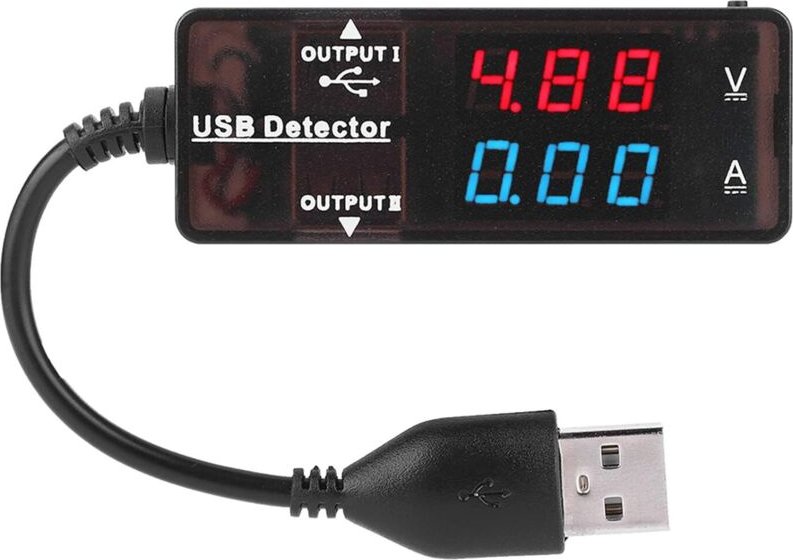 USB-Detektor mit zwei Displays: Voltmeter, Amperemeter, Spannungsanzeige, Batteriekapazitätsanzeige, Multifunktionsanzei...