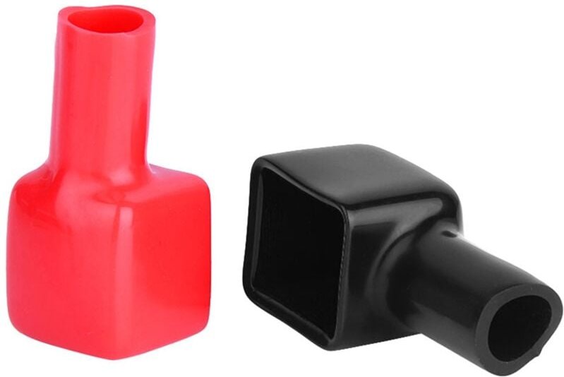 Ej.Life Batteriepolabdeckungen, Batterie Abdeckung Pluspol Rot & Schwarz Positiv und Negativ 192681 192682 Ein Paar