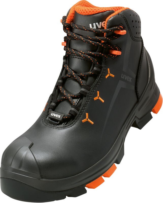 Uvex 2 VIBRAM Arbeitsschuhe - Sicherheitsstiefel S3 HI HRO SRC ESD - Orange-Schwarz - Weite 14 / Extra Breit: 43