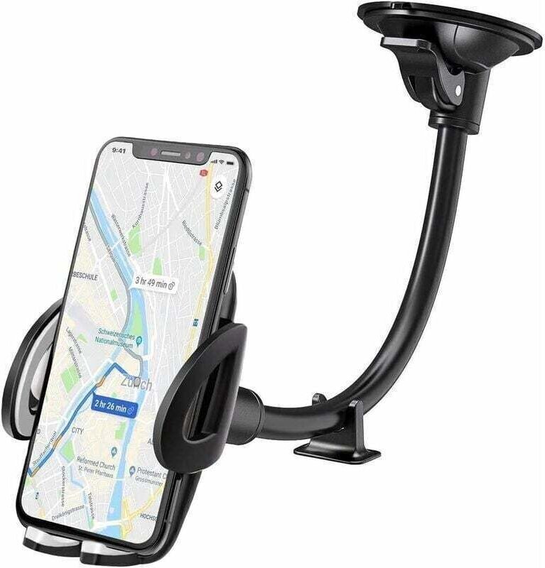 Handyhalterung mit Saugnapf fürs Auto, tragbare Autohalterung für die Windschutzscheibe mit 360°-Drehung für Smartphones...