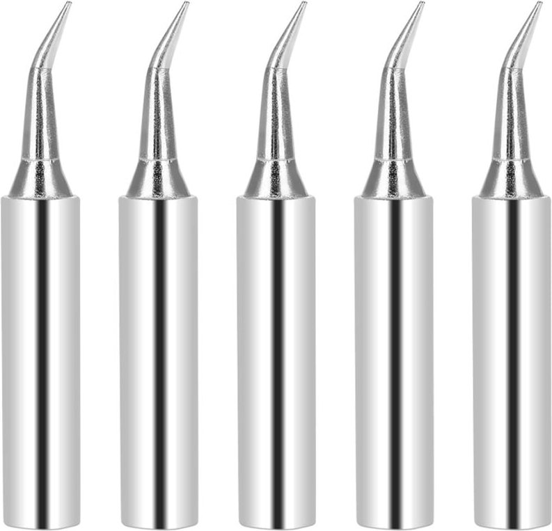 Lötspitze, 5 Stück 900M-IS Lötspitzen-Ersatz aus Kupfer + Lötspitzen für 936 Rework Station