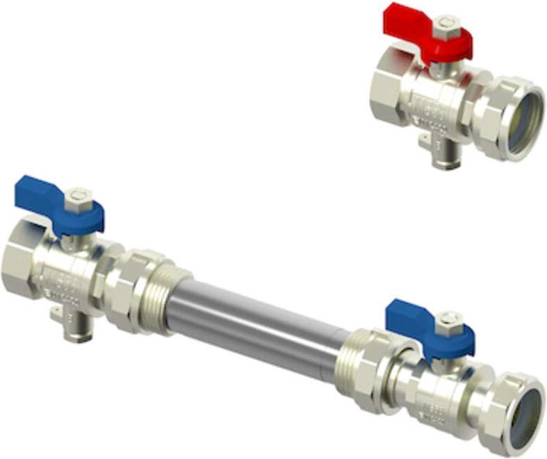 Roth Wärmemengenzählerset waagerecht 1" Einbausatz Wärmezähler Verteiler Fußbodenheizung 1135004611