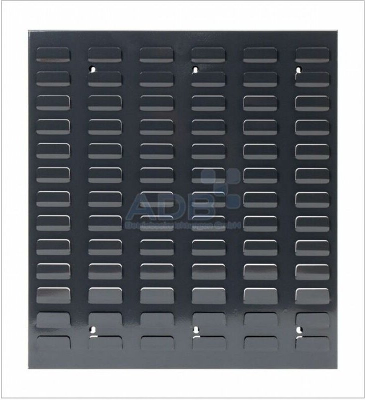 Schlitzplatte senkrecht 456 x 493 mm Grau Werkzeugwand Werkstattwand - ADB