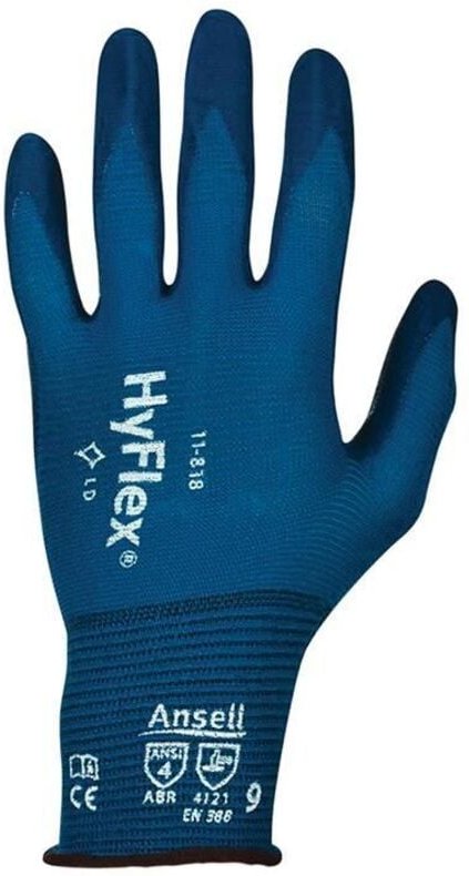 Ansell - Handschuhe HyFlex Nr.11-818 Gr.10 dunkelblau Nylon-Spandex en 388 Kat.II