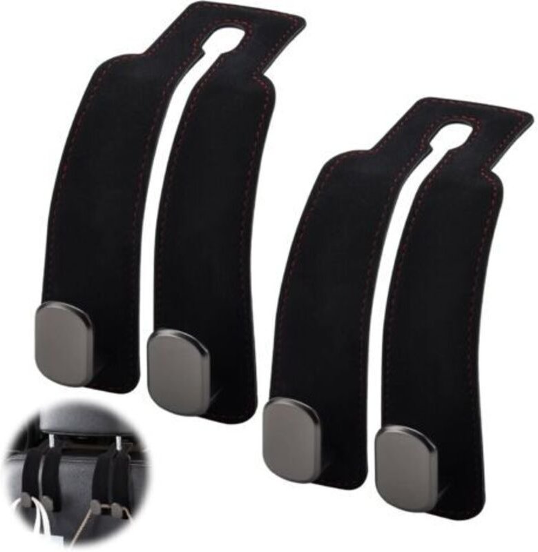 Set mit Kopfstützenhaken fürs Auto, universelle Autositzhaken, Kopfstützenhalterung für die Rücksitzbank, Autoinnenausst...