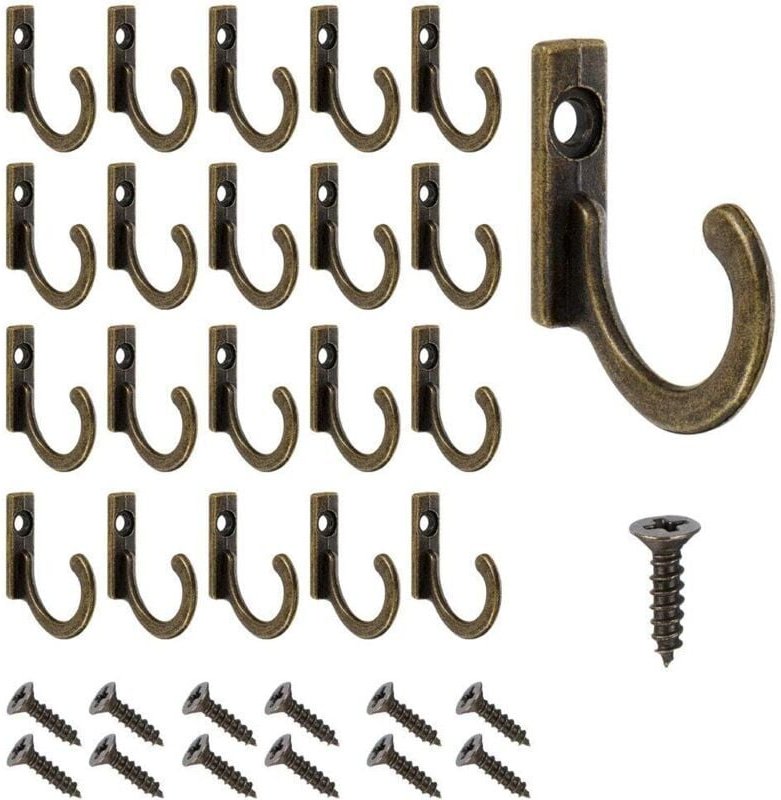 Lot von 20 Vintage-Muschelhäkeln in Bronze mit Blick – Kleine Häkelarbeiten zum Sichtbarmachen für Blumen, Schmuck, Serv...