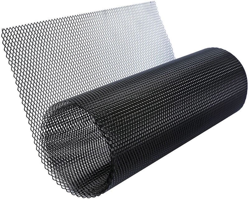 Autogrill, schwarz lackiertes Aluminiumlegierungsgitterblech, Auto-Aluminiumlegierungsgrill, Grillstoßstangeneinsatz, rh...