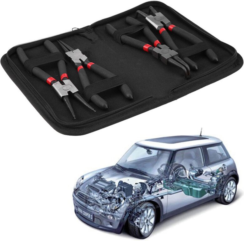 Ej.life - Sprengringzangen Satz, 7inch Sicherungsring Zangen internes externes verbogenes gerades Sicherungsring Zangen ...