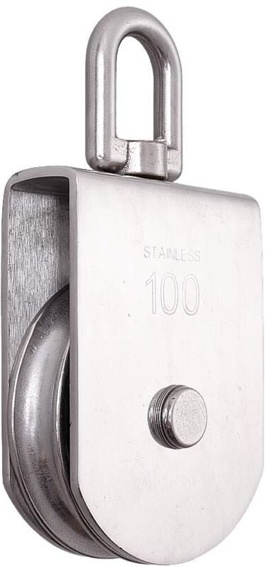 M100 Einzelrad-Heberolle mit 1000 kg Tragkraft, Hochleistungs-Schwenk-Einzelrad-Heberolle aus Edelstahl 304