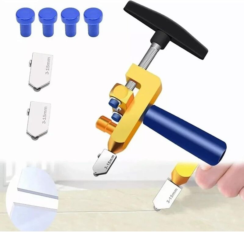 Manueller Glasschneider, Fliesenschneider, 2-in-1-Glasfliesen-Schneidwerkzeug, Glasschneider, Fliesenschneider, Glasschn...