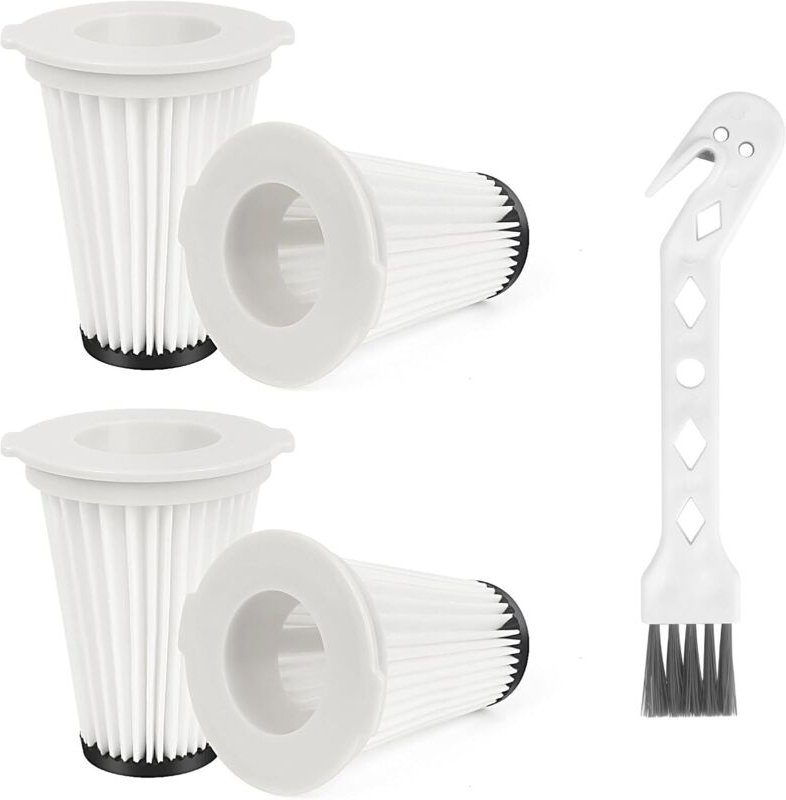 Pack of 4 TE-SV18 Li Vacuum Cleaner Filter Battery Replacement Parts for Einhell Cordless Handle Vacuum Cleaner Te-SV 18...