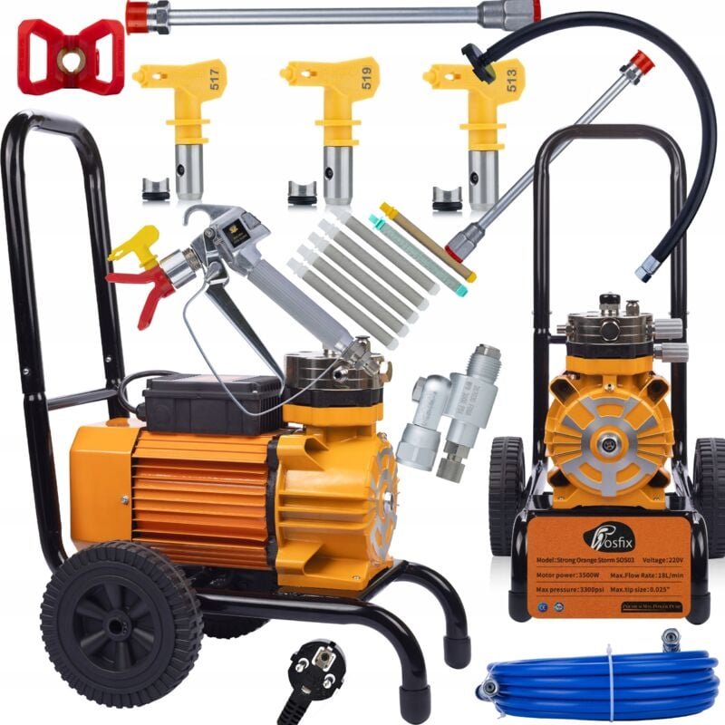 Rosfix Strong Blue Storm SBS03 3500W Lackiereinheit Set + Filter + Düsen