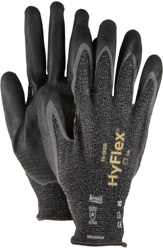 Montagehandschuh Hyflex 11-931, Gr. 9 schwarz-grau - Ansell