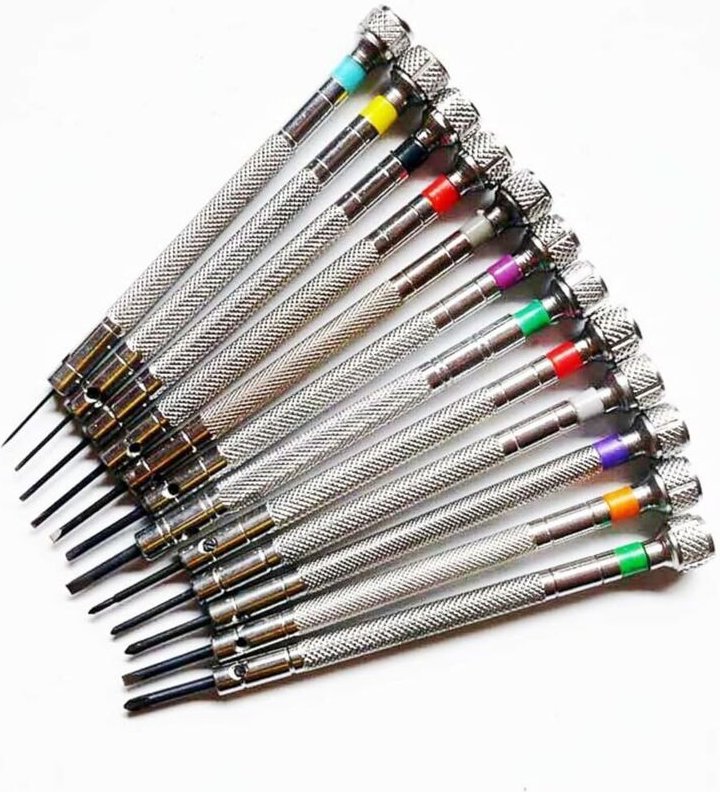 13-teiliges Präzisions-Schlitzschraubendreher-Set mit flacher Klinge für Brillen, Uhren, Schmuck, Handys, Laptops, Repar...