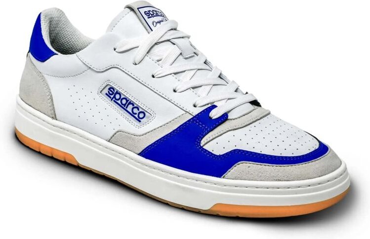 Sparco S-Urban Freizeitsneaker Öko-Leder Weiß/Blau 43