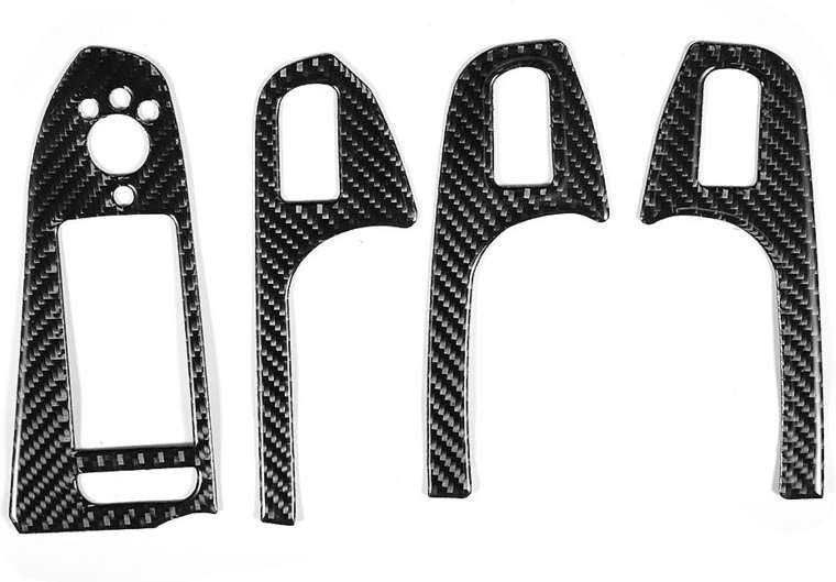 Zierleiste aus Kohlefaser, passend für Linkslenker B8, Zierleiste für Fensterheberknöpfe