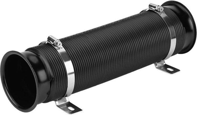 Eosnow 76mm 3 Zoll Universal Auto Kaltlufteinlass Einlassrohr Flexibles Kanalrohr Schlauchset Schwarz