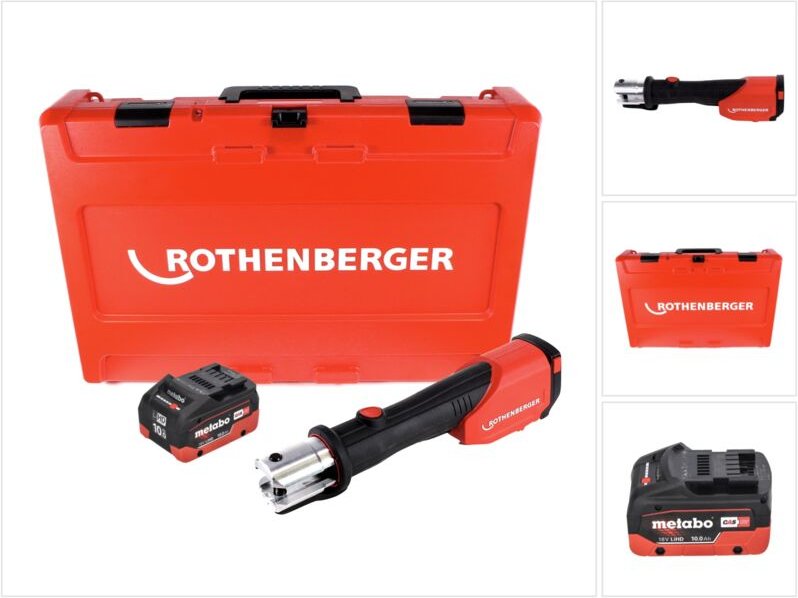 Rothenberger ROMAX 4000 CAS Akku Pressmaschine 18 V 3 kN + 1x Akku 10 Ah + Koffer - ohne Ladegerät