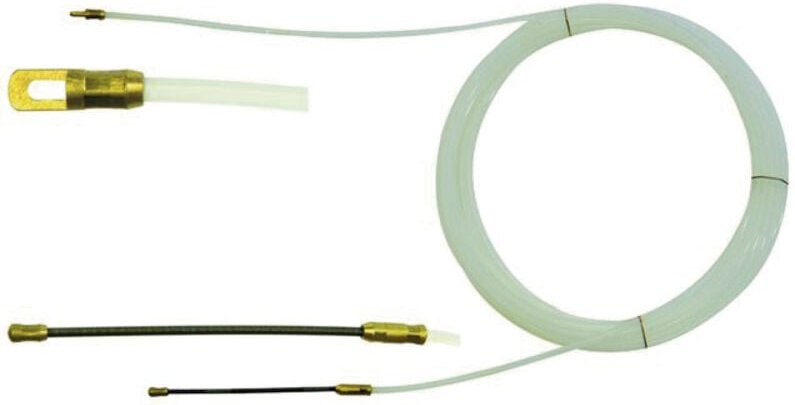 Dönges - Einziehspirale (Einziehhilfe) mit Suchfeder und Öse Länge 20 m Zugdraht Nylon