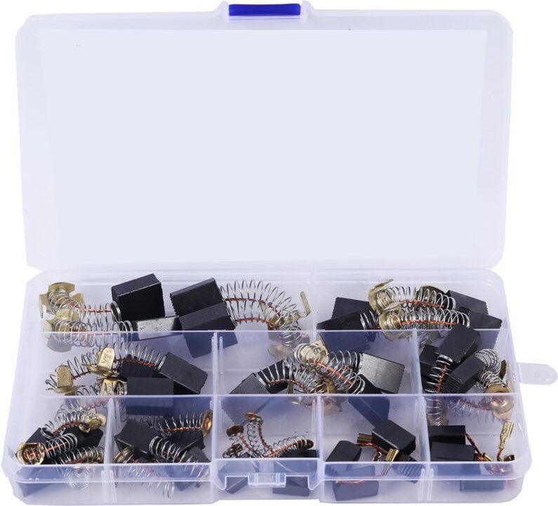 40 Stück Ersatzkohlebürsten in 10 verschiedenen Größen für Elektrowerkzeuge