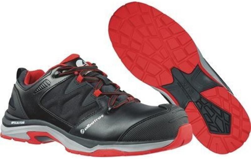 Albatros - Sicherheitsschuh ultratrail black Low Größe 46 schwarz / rot - 64.620.0-46