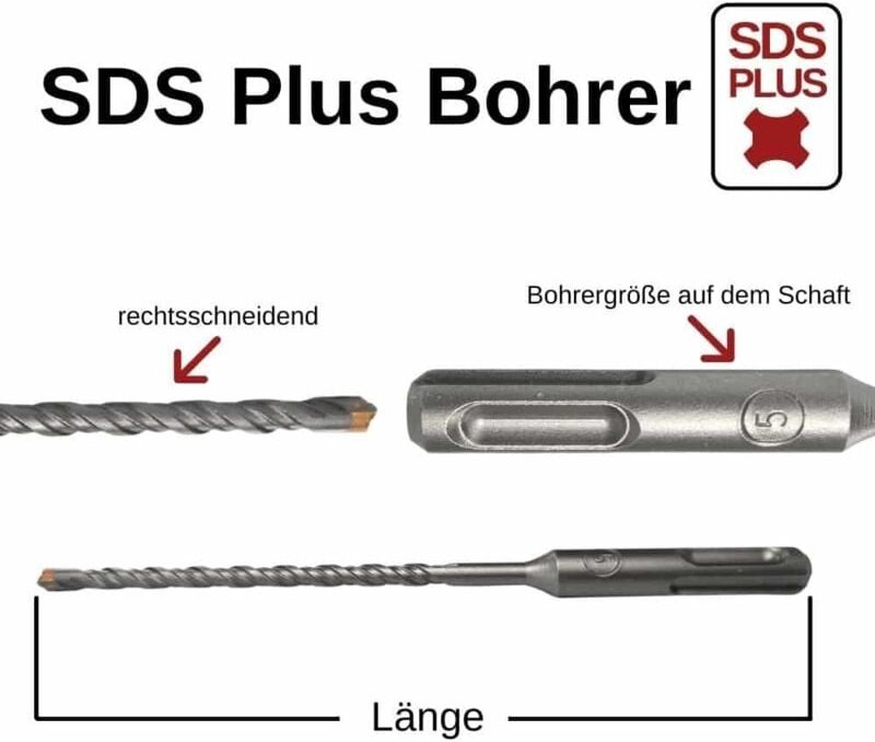Hammerbohrer SDS Plus, 10mm, 600mm, 4 Schneider, Betonbohrer