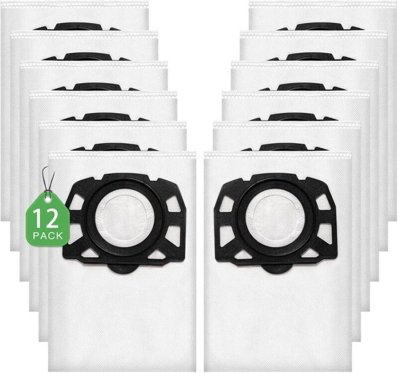 12 KFI 357 Staubsaugerbeutel für Kärcher WD2Plus/WD3/KWD1/KWD2/KWD3/MV3/WD3.200-WD3.800M/SE4001/SE4002 Staubsauger, erse...
