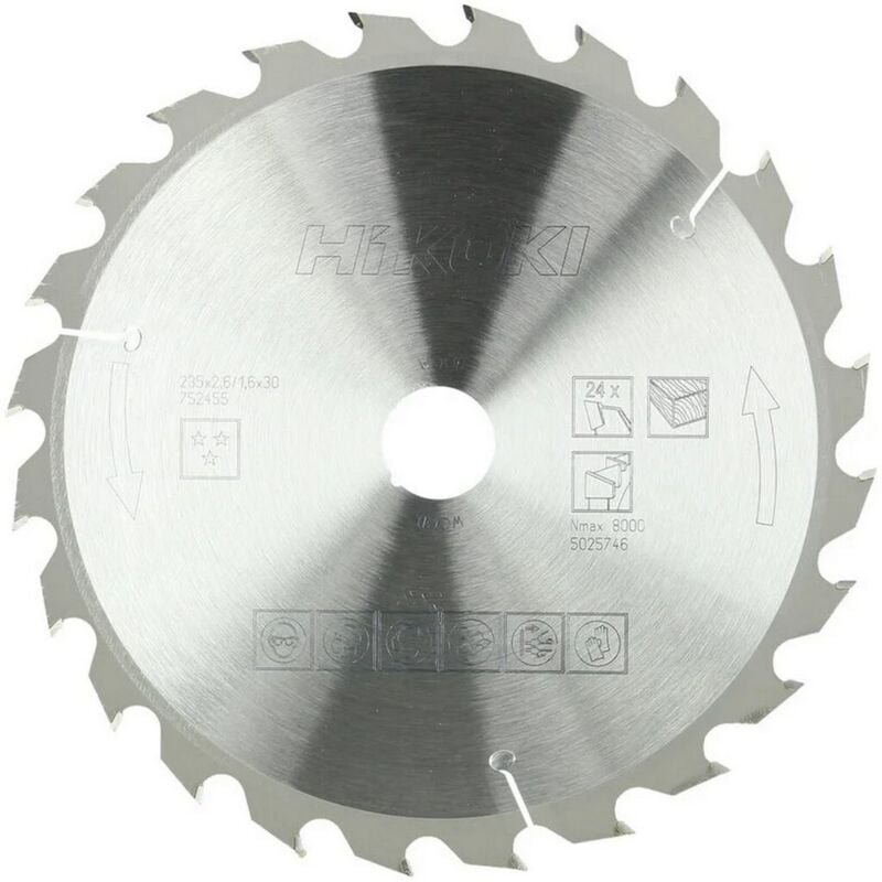 HiKOKI Zubehör - Sägeblatt Holz 235x30 mm, 24 Zähne 752455