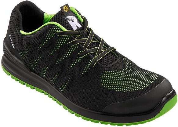 RUNNEX® S1P ESD-Sicherheitshalbschuhe SportStar schwarz/grün 510739 Gr. 39