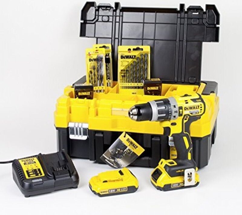 Akku-Schlagbohrschrauber-Set DCK796D2T, 18V, 2x 2,0 h und Ladegerät + Zubehör - Dewalt