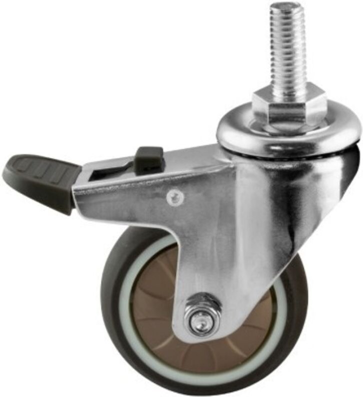 Graues Gummi-Lenkrad mit Bremse 378 - 50x19mm, INTHER