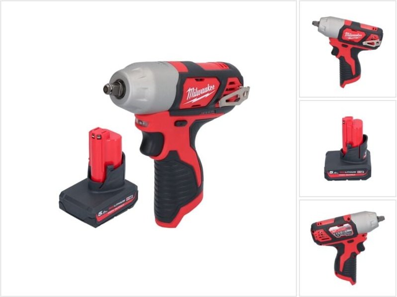 M12 BIW38-501 Akku Schlagschrauber 12 v 135 Nm 3/8˝ + 1x Akku 5,0 Ah - ohne Ladegerät - Milwaukee