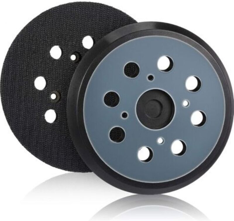 2 Stück 125 mm Ersatz-Exzenterschleifer-Pads mit Klettverschluss, 8 Löchern, Schleifpad (Blau)