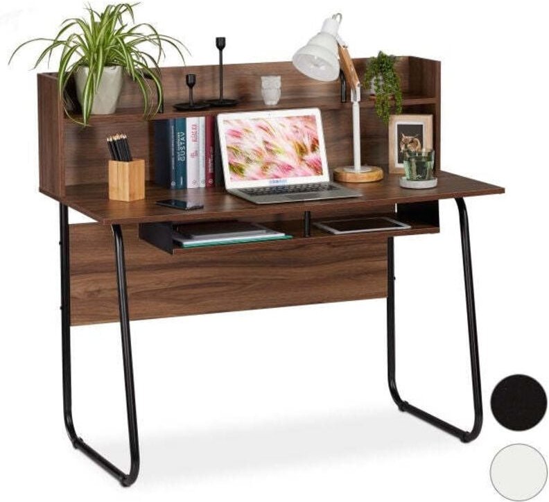 Desk with shelving