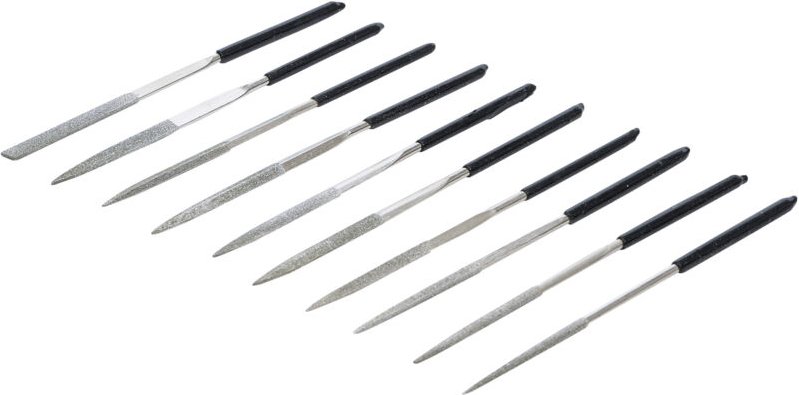 Diamantfeilen-Satz gerade 140 x 3 mm 10-tlg.