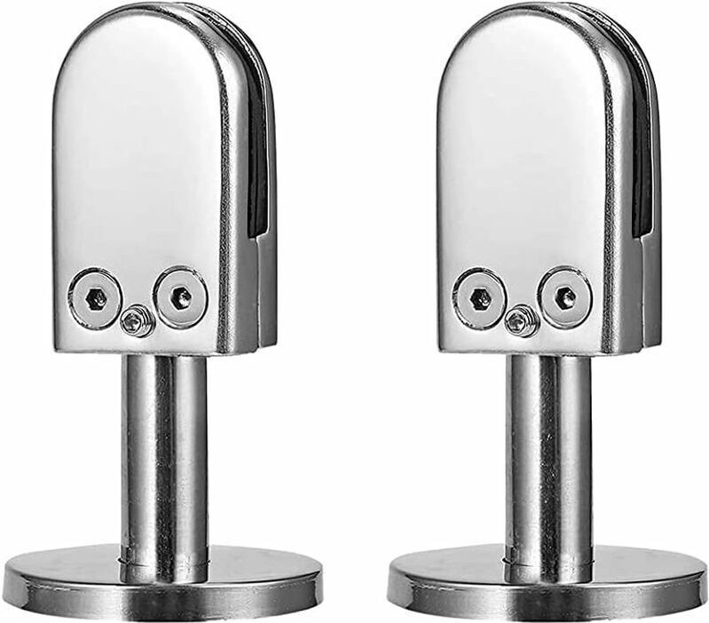 Glasklemmen für Treppen, 2 Stück, 6-8 mm Glasklemmen, Glasklemmen aus Edelstahl 304, Glasklemmen für Balustraden, mit un...