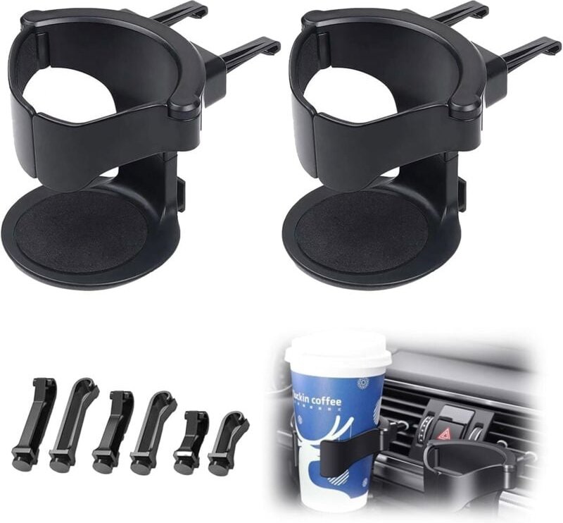 2er-Pack Getränkehalter fürs Auto, verstellbare Halterung für die Lüftungsschlitze, Getränkehalter für Kaffeebecher, Get...
