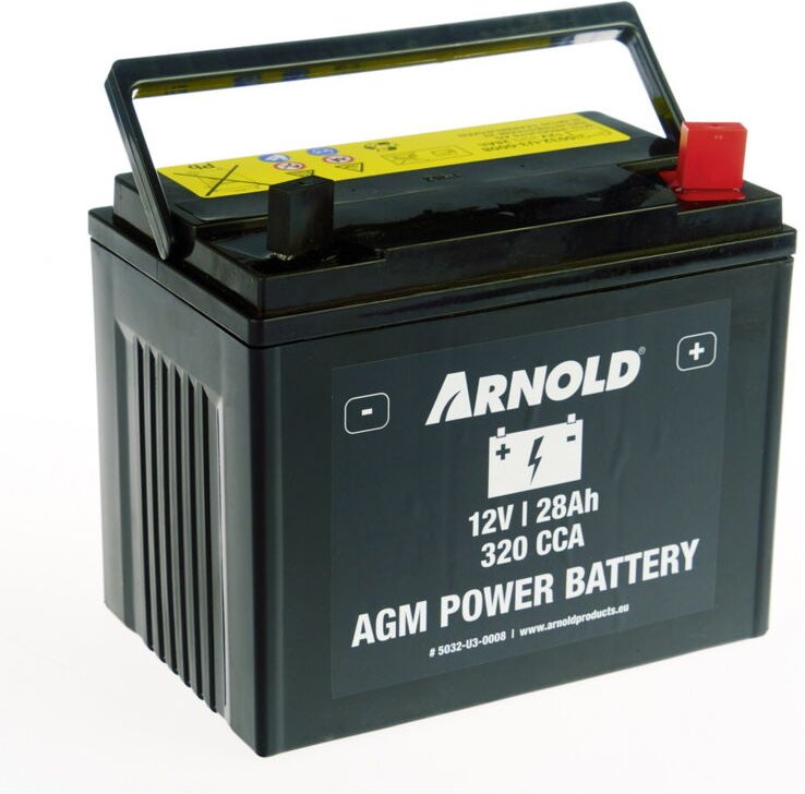 AZ108/AGM U1R-320 SLA-Batterie für Rasentraktor, + rechter Anschluss Arnold