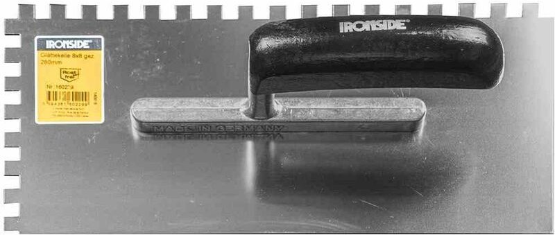 Glättekelle 280 mm 8 x 8 mm rostfrei, gezahnt