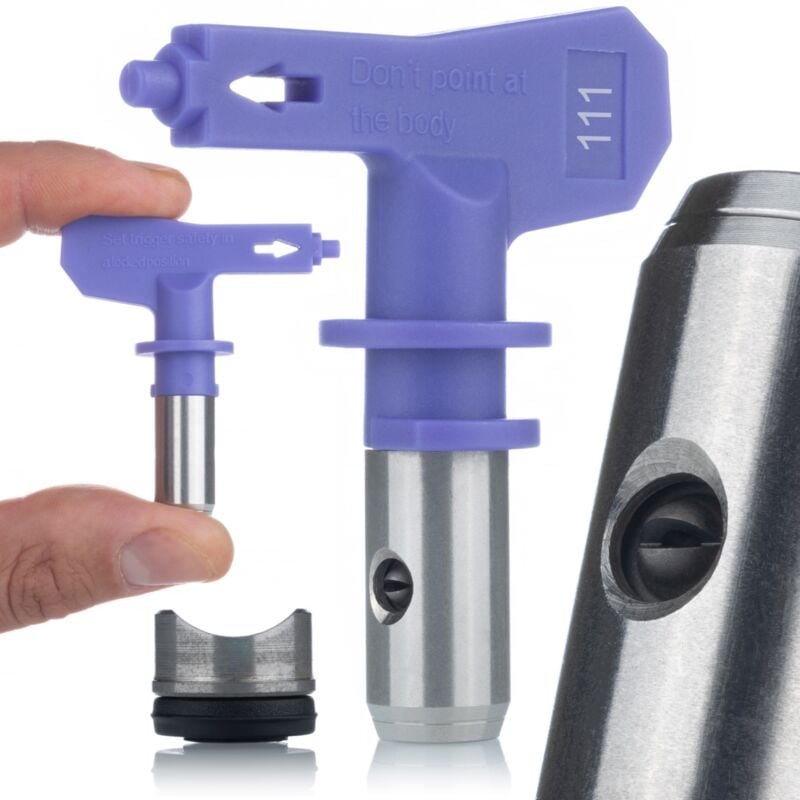 Rosfix FieldMax 111 Sprühdüse – 5 cm Sprühbreite bei 30 cm Abstand Für Beize, Lacke, Öle Kompatibel mit Graco, Wagner, T...