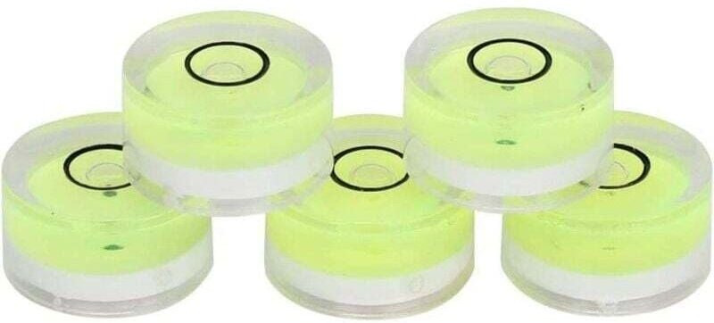 15 mm Mini-Wasserwaage, runde Wasserwaage, runde Wasserwaage aus Acryl, Waage und Durchmesser-Messwerkzeug, 5er-Pack