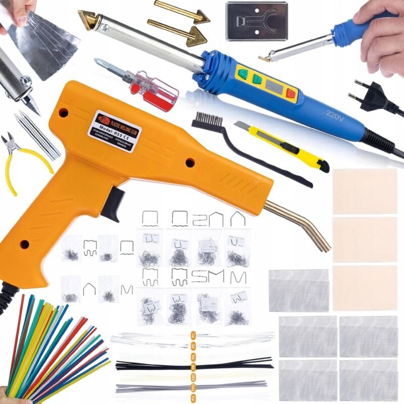 Rosfix Set Blue Kong RBK120W – Kunststoffschweißgerät 120 W mit Temperaturregelung 200–600 °C Inkl. Heißluft-Lötkolben, ...