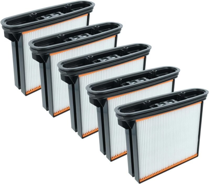 vhbw 5x Flachfaltenfilter F8 kompatibel mit Eibenstock DSS 1225 A, DSS 25 A Industriestaubsauger Nass-/Trockensauger Sta...