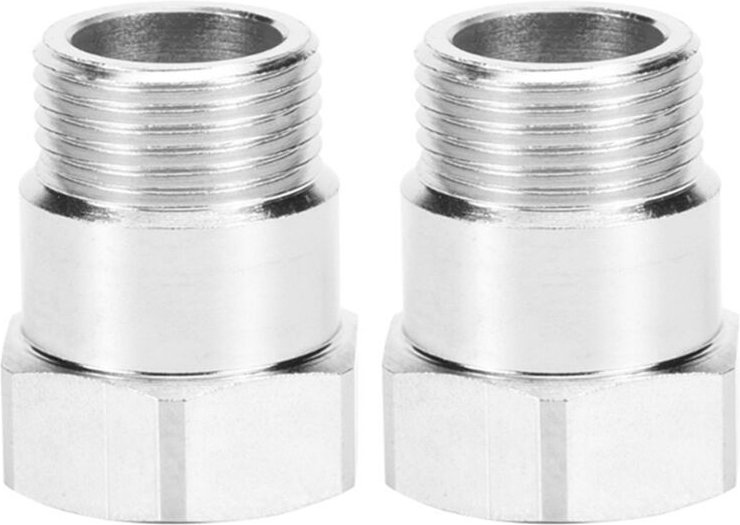 Tlily - 2 pcs O2 Sauerstoff Sensor Test Rohr Verlängerung Extender Adapter Spacer x 1,5 (1) Bung