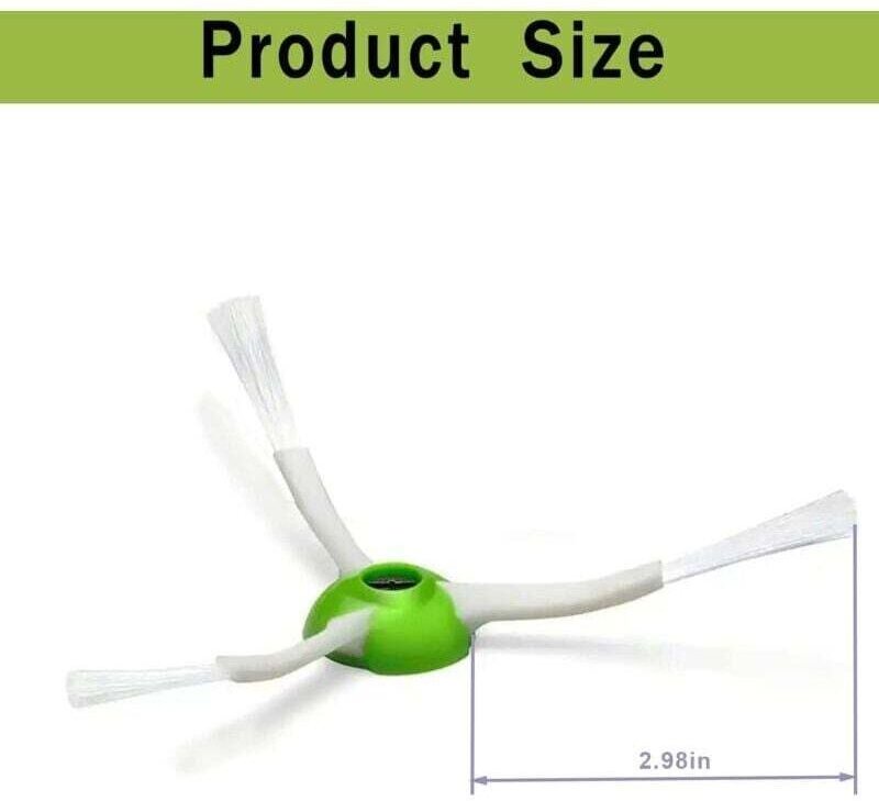 Set mit 6 Ersatzbürsten für iRobot Roomba I, J & E Serie, Seitenbürsten für i1+/i2+/i3+/i4+/i5+/i6+/i7+/i8+/j6+/j7+/j8+/...