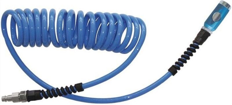 EWO Spiralschlauchset Innen-Ø 6,5 mm Außen-Ø 10 mm Länge 7,5 m Sicherheitskupplung DN 7,4 PU - E40926
