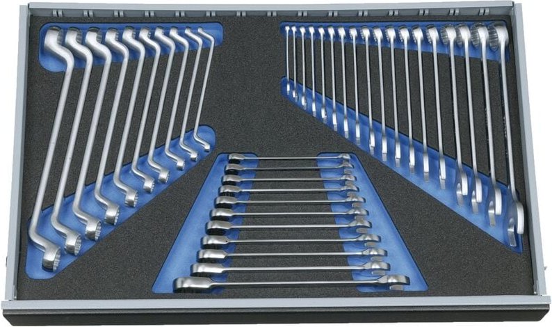 Ring-Maulschlüssel-Sortiment, in Check-Tool-Modul, 39-tlg. - Gedore