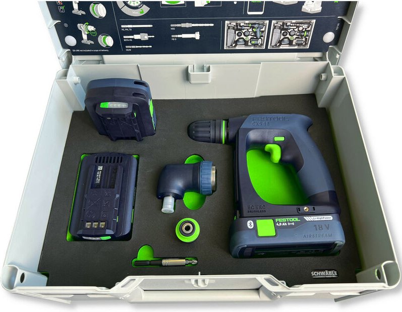 Schaumeinlage Schaumstoffeinlage für Festool Akku-Bohrschrauber CXS18 - Schwäble