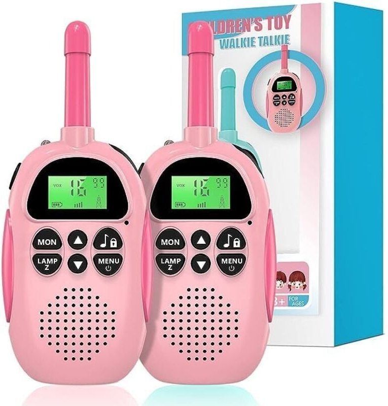 Walkie-Talkie für Kinder, Gegensprechanlage, wiederaufladbar, 2-Wege-Radio, 3 km Reichweite, Spielzeug für Mädchen, 16 K...