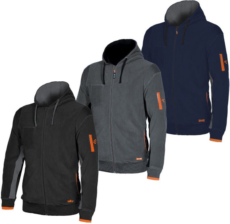 Industrial Starter Ortigara 04807 Microfleece-Arbeitsweatshirt - m - Blau